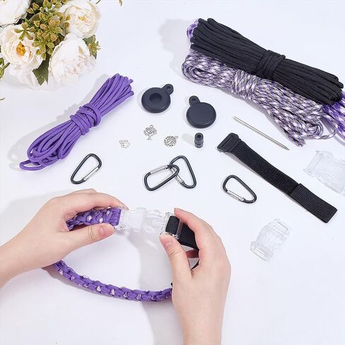 WEBEEDY 6 مجموعات DIY طوق الكلب للمبتدئين الكبار مجموعة كاملة طوق الكلب مع سلك 30M، المعلقات سبيكة، أداة وتعليمات لصنع 3 أطواق للحيوانات الأليفة و 3 أساور هدية لمحبي الحيوانات الأليفة in Kuwait