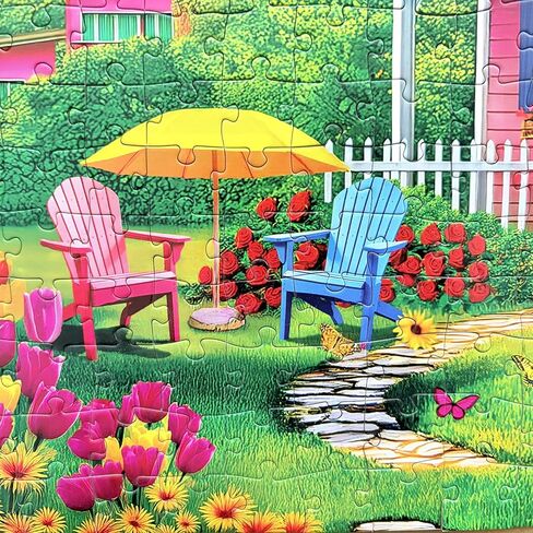 300 Piece Puzzles for Adults Kids - Jigsaw Puzzle - The Pink Courtyard House in Saudi Arabia