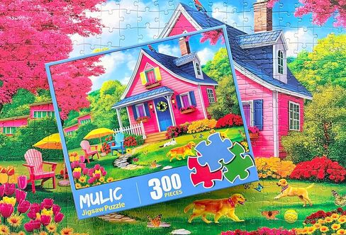 300 Piece Puzzles for Adults Kids - Jigsaw Puzzle - The Pink Courtyard House in Saudi Arabia