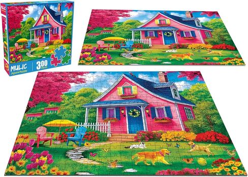 300 Piece Puzzles for Adults Kids - Jigsaw Puzzle - The Pink Courtyard House in Saudi Arabia