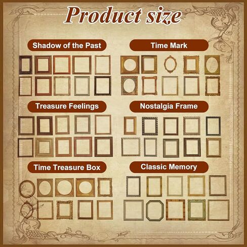 Classicseali 180pcs ملصقات الإطار لسكرابوكينغ، ملصقات إطار الصورة القابلة للصق، خمر القصاصات إطارات الصور ملصق، ديكورات سجل القصاصات لألبوم DIY غير المرغوب فيه مجلة سكرابوكينغ الحرف in Saudi Arabia