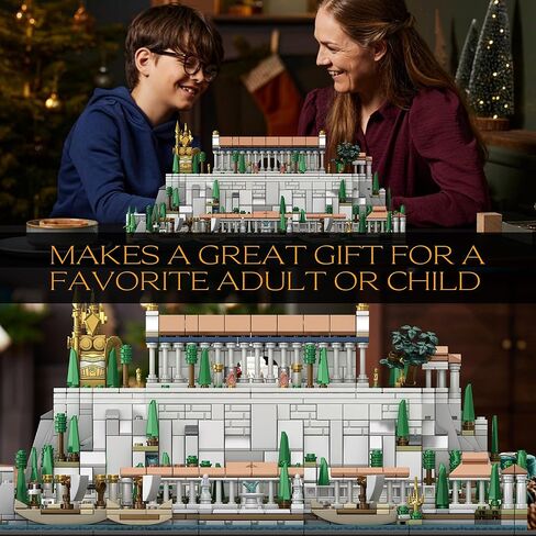 Architecture Acropolis Castle, Famous Landmark Architecture Athenian Acropolis Building Block Sets, Collectible Exhibition Model for Children and Adults in Saudi Arabia