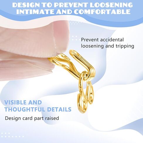 100Pcs Gold Hook and Eye for Sewing - Bra Hooks and Eyes for Clothing Replacement, Eyepins, Button Hooks, Clasps for Clothing Closure in Saudi Arabia