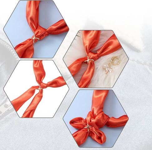 TIESOME 6Pcs X Shape Scarf Ring, 3 Colors Wonderful Scarf Ring Scarf Clips Scarves Buckle Holder Silk Scarves Pin Shawl Buckles Silk Scarfs Clasp Holder Clothing Decoration Accessories for Women in Saudi Arabia