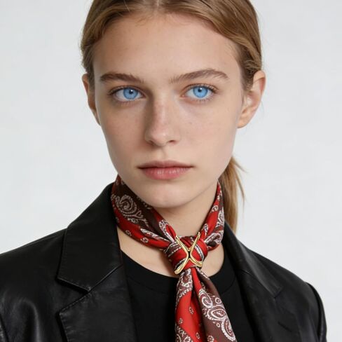 TIESOME 6Pcs X Shape Scarf Ring, 3 Colors Wonderful Scarf Ring Scarf Clips Scarves Buckle Holder Silk Scarves Pin Shawl Buckles Silk Scarfs Clasp Holder Clothing Decoration Accessories for Women in Saudi Arabia
