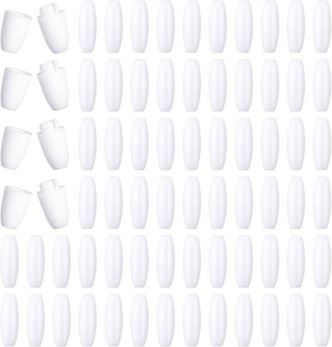 50Pcs Breakaway Clasp, Plastic Break Away Clasps for Necklace Bracelets Lanyards DIY Crafts White Safety Barrel Connectors for Jewelry Making (24mm) in Saudi Arabia