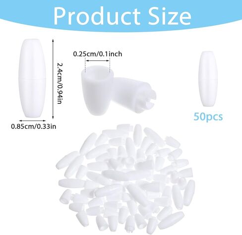 50Pcs Breakaway Clasp, Plastic Break Away Clasps for Necklace Bracelets Lanyards DIY Crafts White Safety Barrel Connectors for Jewelry Making (24mm) in Saudi Arabia
