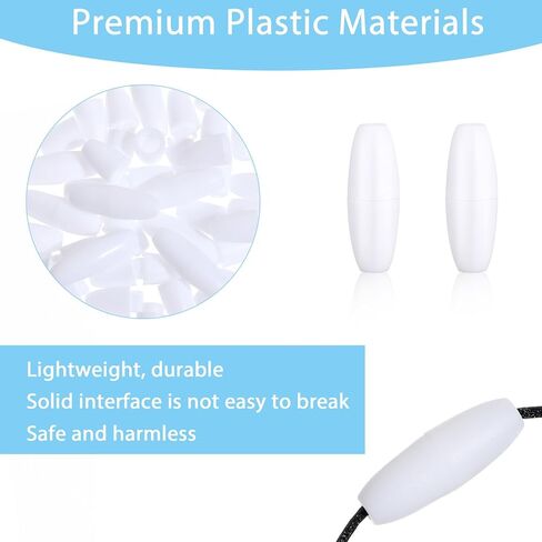 50Pcs Breakaway Clasp, Plastic Break Away Clasps for Necklace Bracelets Lanyards DIY Crafts White Safety Barrel Connectors for Jewelry Making (24mm) in Saudi Arabia