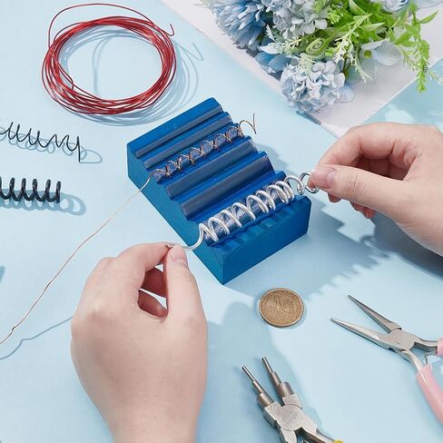 PH PandaHall Sawing Jump Rings Tool, Wood Jewelry Saw Wood Jump Ring Cutting Jig Tool for Jump Ring Sawing Homemade Jewelries, Professional Beginner, Rectangle, Blue, 3.94x2.56x1.32inch in Kuwait