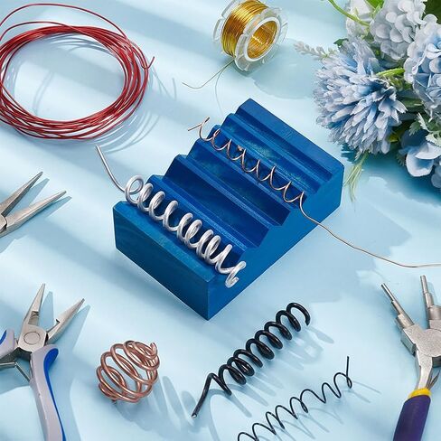 PH PandaHall Sawing Jump Rings Tool, Wood Jewelry Saw Wood Jump Ring Cutting Jig Tool for Jump Ring Sawing Homemade Jewelries, Professional Beginner, Rectangle, Blue, 3.94x2.56x1.32inch in Kuwait