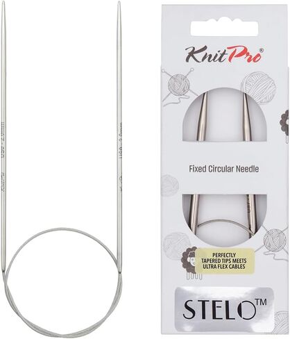 إبر دائرية من الدانتيل KnitPro Stelo مقاس 16 بوصة (40 سم) | مقاس الولايات المتحدة 8 (5 مم) in Saudi Arabia