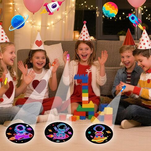 28 حزمة هدايا عيد الحب للأطفال، أضواء الأصابع LED الفضائية مع بطاقات عيد الحب تبادل الهدايا، جوائز الفصول المدرسية، هدايا عيد الحب، هدايا حفلات عيد الحب للأطفال الأولاد والبنات in Kuwait