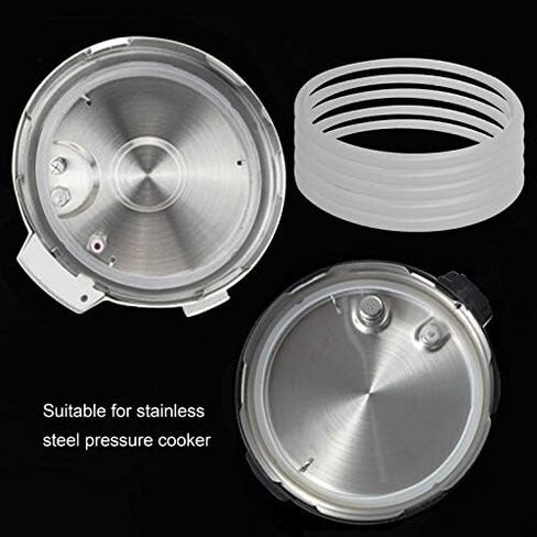 Universal Stainless Steel Pressure Cooker Sealing Gaskets, 22cm Inner Diameter, 5 Pack in Saudi Arabia