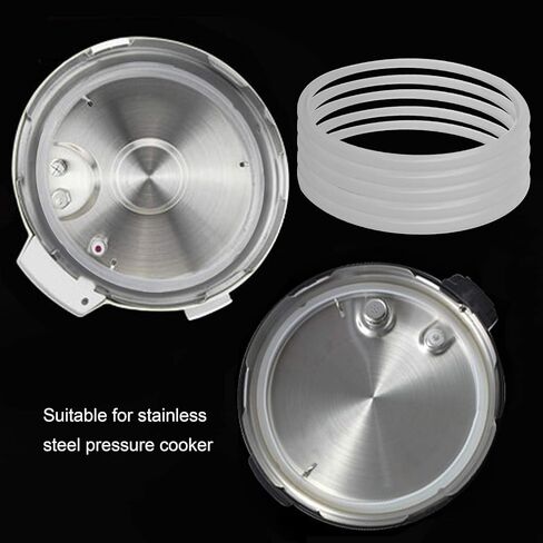 Universal Stainless Steel Pressure Cooker Sealing Gaskets, 22cm Inner Diameter, 5 Pack in Saudi Arabia