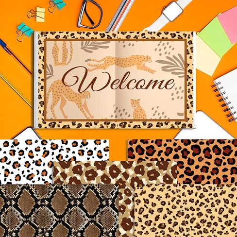 24 Sheets Animal Print Scrapbook Paper 11.8x11.8In Animal Print Pattern Paper African Safari Tiger, Giraffe, Zebra, Cheetah, and Leopard Prints Craft Papers Pad Supplies for African Safari Card Making in Saudi Arabia