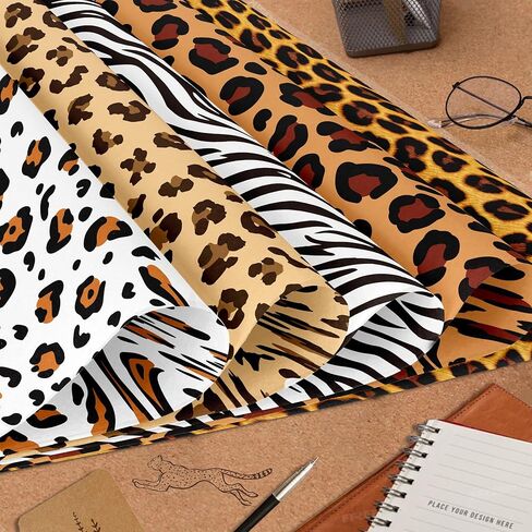 24 Sheets Animal Print Scrapbook Paper 11.8x11.8In Animal Print Pattern Paper African Safari Tiger, Giraffe, Zebra, Cheetah, and Leopard Prints Craft Papers Pad Supplies for African Safari Card Making in Saudi Arabia