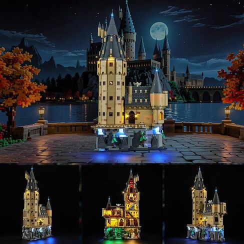 مصباح LED من YEABRICKS لقلعة Lego-76454 Harry Potter Hogwarts™: نموذج مكعبات بناء البرج الرئيسي (مجموعة البناء غير متضمنة) in Saudi Arabia