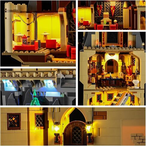 مصباح LED من YEABRICKS لقلعة Lego-76454 Harry Potter Hogwarts™: نموذج مكعبات بناء البرج الرئيسي (مجموعة البناء غير متضمنة) in Saudi Arabia