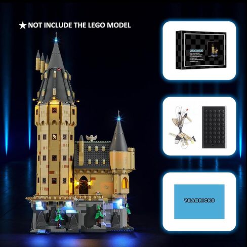 مصباح LED من YEABRICKS لقلعة Lego-76454 Harry Potter Hogwarts™: نموذج مكعبات بناء البرج الرئيسي (مجموعة البناء غير متضمنة) in Saudi Arabia