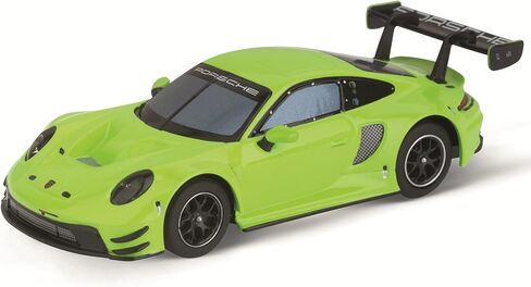 سيارة سباق كاريرا الهجين بورش 911 GT3 R حمض أخضر بمقياس 1:50 أضواء أمامية وخلفية USB-C قابلة للشحن RC مركبة إضافية in Saudi Arabia