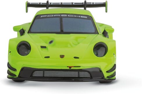 سيارة سباق كاريرا الهجين بورش 911 GT3 R حمض أخضر بمقياس 1:50 أضواء أمامية وخلفية USB-C قابلة للشحن RC مركبة إضافية in Saudi Arabia
