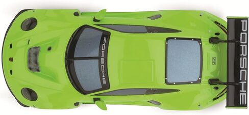 سيارة سباق كاريرا الهجين بورش 911 GT3 R حمض أخضر بمقياس 1:50 أضواء أمامية وخلفية USB-C قابلة للشحن RC مركبة إضافية in Saudi Arabia