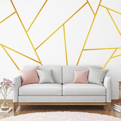 Hoolerry 24 Pcs Black Wall Decals Peel and Stick 70.8 x 1.2 Inch Black Tape for Wall Decor Metallic Line Adhesive Tile Stickers Mirror Stickers Graphic Tape for Home Crafts Decoration in Kuwait