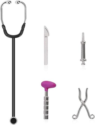 5Pcs Dollhouse Mini Stethoscope Care Tools Dollhouse Dolls Miniature Garden Kit, Hospital Accessories Set for House Decoration Doll Miniature Dollhouse Accessories in Saudi Arabia
