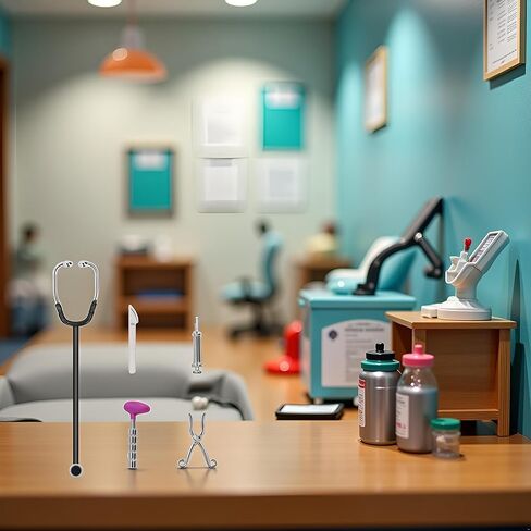 5Pcs Dollhouse Mini Stethoscope Care Tools Dollhouse Dolls Miniature Garden Kit, Hospital Accessories Set for House Decoration Doll Miniature Dollhouse Accessories in Saudi Arabia