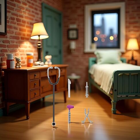 5Pcs Dollhouse Mini Stethoscope Care Tools Dollhouse Dolls Miniature Garden Kit, Hospital Accessories Set for House Decoration Doll Miniature Dollhouse Accessories in Saudi Arabia
