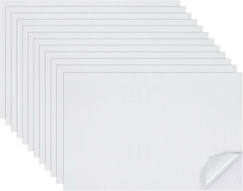 uxcell 12 Sheets Miniature Dollhouse Wallpaper, Self-Adhesive PVC Flooring Wall, Mini Wall Decor for Dollhouse Sand Table Model Accessories 11.81 x 7.87 Inch (White) in Saudi Arabia
