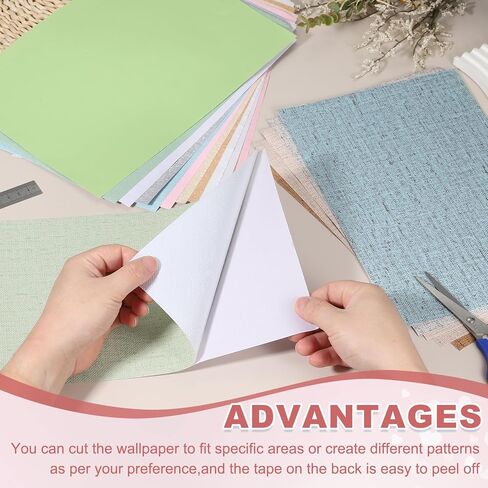 uxcell 12 Sheets Miniature Dollhouse Wallpaper, Self-Adhesive PVC Flooring Wall, Mini Wall Decor for Dollhouse Sand Table Model Accessories 11.81 x 7.87 Inch (White) in Saudi Arabia