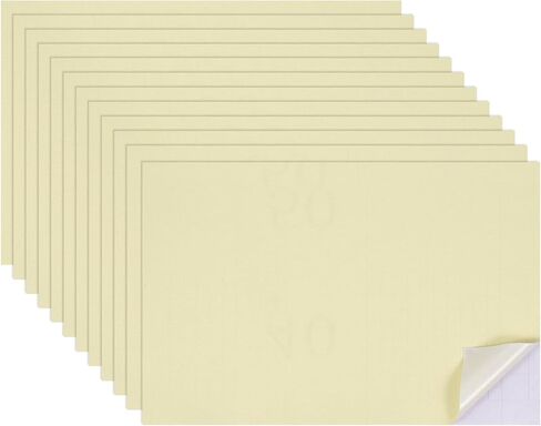 uxcell 12 ورقة ورق جدران مصغر لبيت الدمى، جدار أرضيات PVC ذاتي اللصق، ديكور جدار صغير لملحقات نموذج طاولة الرمل لبيت الدمى 11.81 × 7.87 بوصة (أبيض) in Kuwait