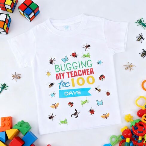 100th Day of School DIY Shirt Kit DIY T-Shirt with Pom Poms Googly Eyes for Kid Art Creative School 100 Days Party in Saudi Arabia
