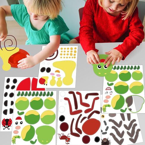 Cinrobiye 24-Piece Spring Insect Paper Plate Craft Kit，DIY Bug Butterfly Art Supplies for School Classroom Home Early Education Birthday Party Summer Crafts in Saudi Arabia