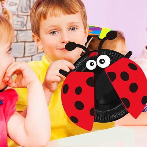 Cinrobiye 24-Piece Spring Insect Paper Plate Craft Kit，DIY Bug Butterfly Art Supplies for School Classroom Home Early Education Birthday Party Summer Crafts in Saudi Arabia