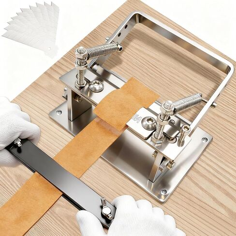 Leather Skiver, Leather Splitter with Pulling Handle,Skiving Machine for Belts, Wallets, Bags & DIY Craft, 3" Width, Aluminum Alloy Build, Black in Kuwait