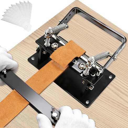Leather Skiver, Leather Splitter with Pulling Handle,Skiving Machine for Belts, Wallets, Bags & DIY Craft, 3" Width, Aluminum Alloy Build, Black in Saudi Arabia