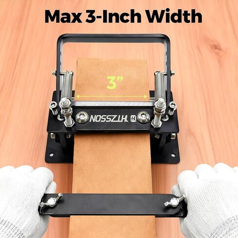Leather Skiver, Leather Splitter with Pulling Handle,Skiving Machine for Belts, Wallets, Bags & DIY Craft, 3" Width, Aluminum Alloy Build, Black in Saudi Arabia