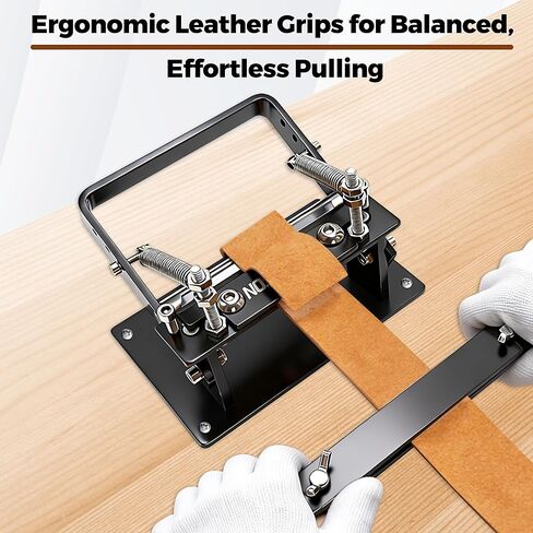 Leather Skiver, Leather Splitter with Pulling Handle,Skiving Machine for Belts, Wallets, Bags & DIY Craft, 3" Width, Aluminum Alloy Build, Black in Saudi Arabia