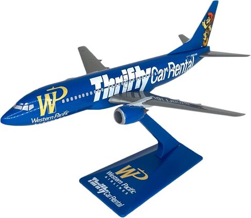 مصغرات الطيران غرب المحيط الهادئ ثريفتي 737-300 مقياس 1:200 - نموذج طائرة بلاستيكية سهلة التركيب - نسخة طبق الأصل من طائرات الخطوط الجوية الغربية رقم ABO-73730H-400 in Saudi Arabia