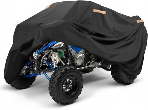 غطاء سيارة ATV عالمي، شريط عاكس كيميموتو رباعي العجلات، غطاء 4 عجلات مقاوم للماء متوافق مع بولاريس سبورتسمان 450 570 سكرامبل 850 فورمان كان ام اوتلاندر 94 انش × 48 انش × 48 انش in Kuwait