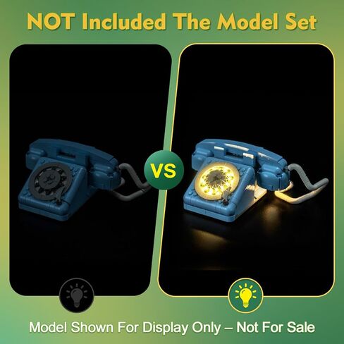 Light kit Compatible with Lego 31174 Retro Telephone - No Model Only Light, LED Lighting Accessories Compatible with Lego Creator 3-in-1 Vintage Phone 31174 in Saudi Arabia
