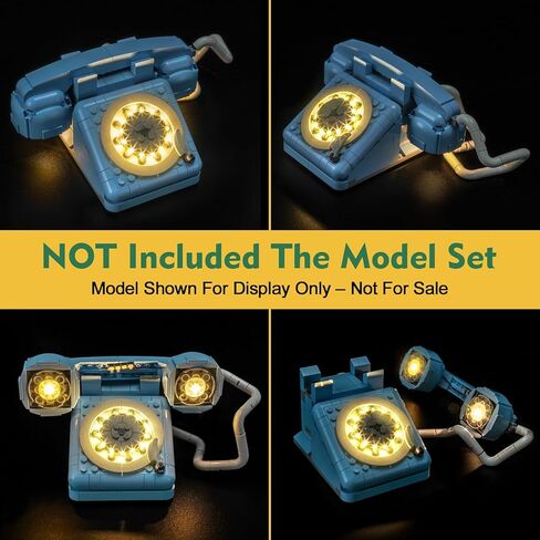 Light kit Compatible with Lego 31174 Retro Telephone - No Model Only Light, LED Lighting Accessories Compatible with Lego Creator 3-in-1 Vintage Phone 31174 in Saudi Arabia