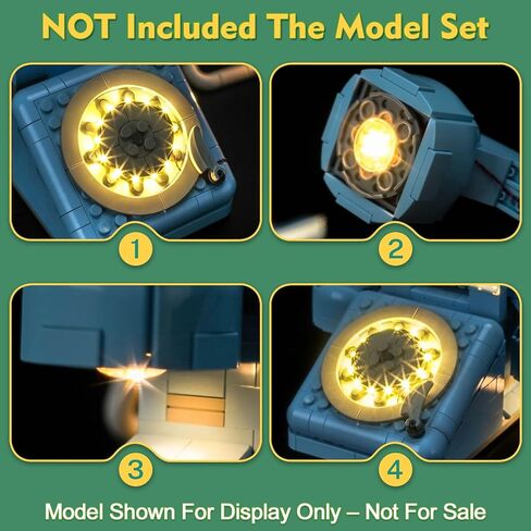 Light kit Compatible with Lego 31174 Retro Telephone - No Model Only Light, LED Lighting Accessories Compatible with Lego Creator 3-in-1 Vintage Phone 31174 in Saudi Arabia