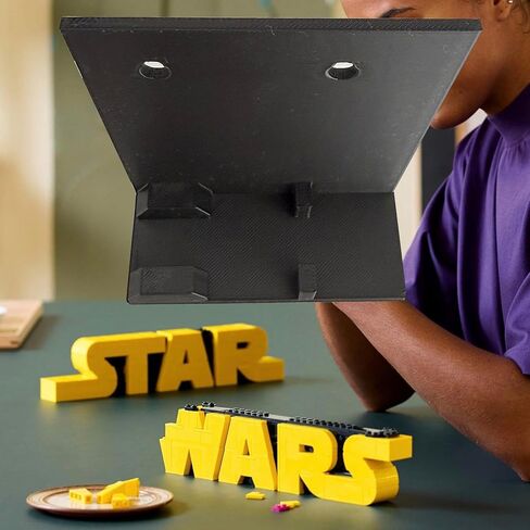 حامل حائط TEYOUYI لملحقات Lego Star Wars Brick-Built Star Wars Logo 75407 لمحبي سلسلة الأفلام - 75407 أسود in Saudi Arabia