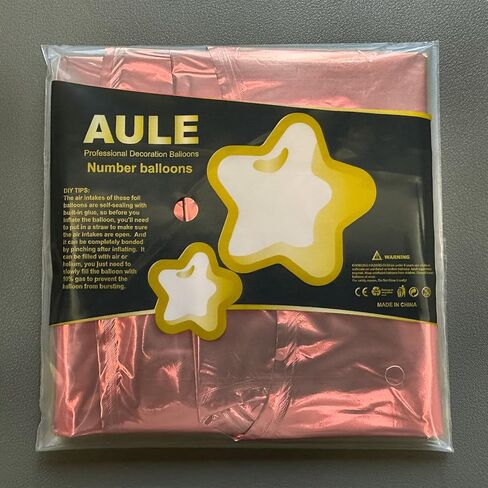 AULE 40 Inch Big Rose Gold 1 Balloon Number Large Foil Helium Number Balloons 0-9 Jumbo Giant Happy 1st Birthday Party Decorations for Boy or Girl Huge Mylar Anniversary Party Supplies in Kuwait
