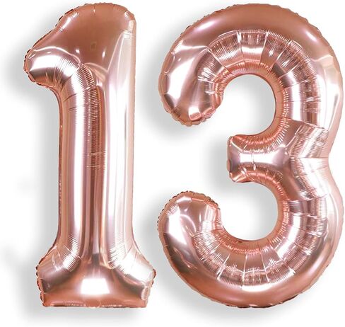 AULE 40 Inch Big Rose Gold 1 Balloon Number Large Foil Helium Number Balloons 0-9 Jumbo Giant Happy 1st Birthday Party Decorations for Boy or Girl Huge Mylar Anniversary Party Supplies in Kuwait