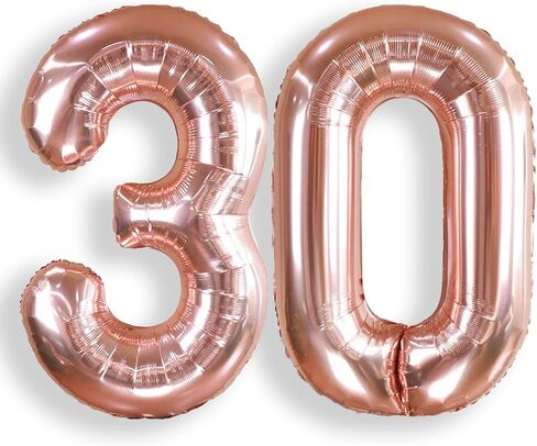 AULE 40 Inch Big Rose Gold 1 Balloon Number Large Foil Helium Number Balloons 0-9 Jumbo Giant Happy 1st Birthday Party Decorations for Boy or Girl Huge Mylar Anniversary Party Supplies in Kuwait