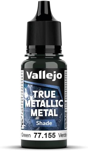 Vallejo - Amber Green Shade | True Metallic Metal TMM | Acrylic Colors for Painting Metal Effects on Fantasy, Historical, and Wargaming Miniatures | 18 ml (0.6 fl.oz.) in Saudi Arabia